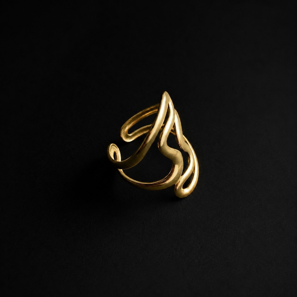 FLOW Sculpted Gold Ring - Image 2
